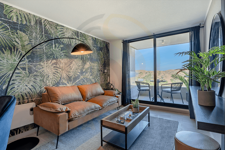 Beautiful apartment with a view of the dunes, in Concón.