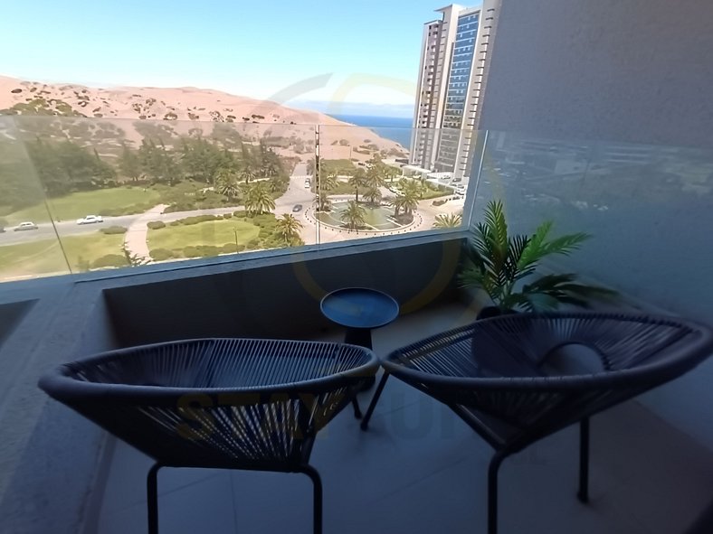 Lindo apartamento com vista para as dunas, em Concón.